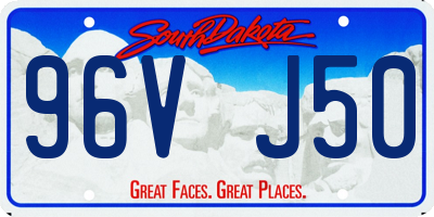 SD license plate 96VJ50
