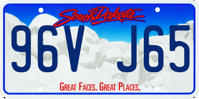 SD license plate 96VJ65