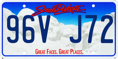 SD license plate 96VJ72