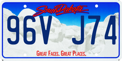 SD license plate 96VJ74