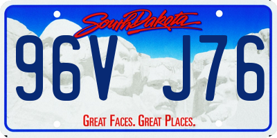 SD license plate 96VJ76