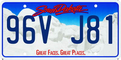 SD license plate 96VJ81