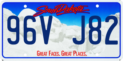 SD license plate 96VJ82