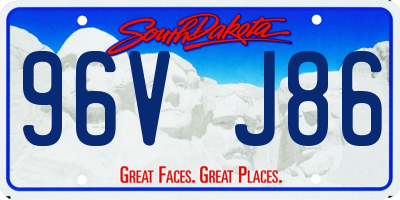 SD license plate 96VJ86