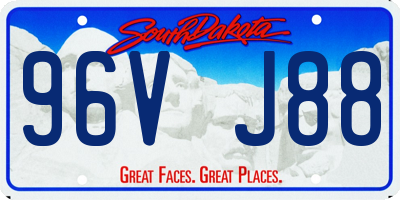 SD license plate 96VJ88