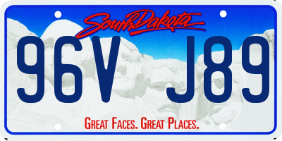 SD license plate 96VJ89