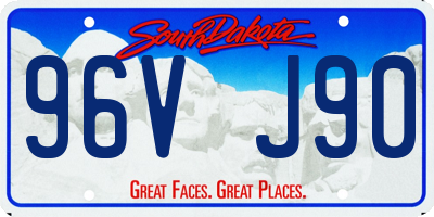 SD license plate 96VJ90