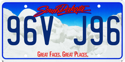 SD license plate 96VJ96