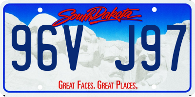 SD license plate 96VJ97