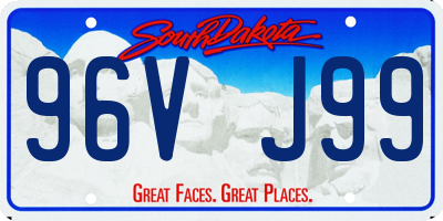 SD license plate 96VJ99