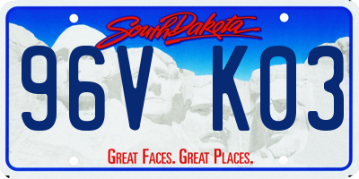 SD license plate 96VK03
