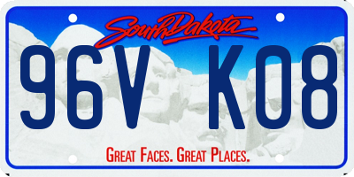 SD license plate 96VK08