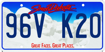SD license plate 96VK20