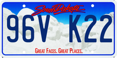 SD license plate 96VK22