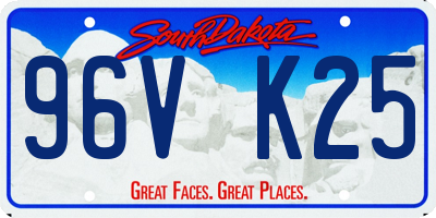 SD license plate 96VK25