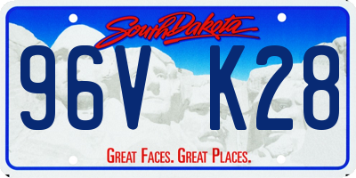 SD license plate 96VK28