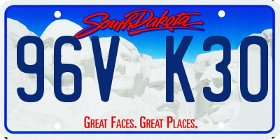 SD license plate 96VK30