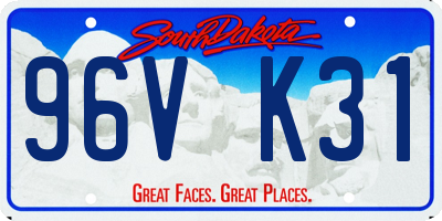 SD license plate 96VK31