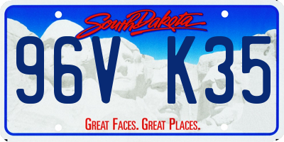 SD license plate 96VK35