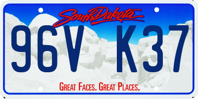 SD license plate 96VK37