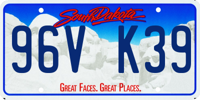 SD license plate 96VK39