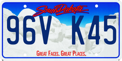 SD license plate 96VK45