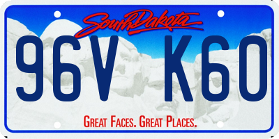SD license plate 96VK60