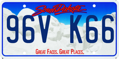 SD license plate 96VK66