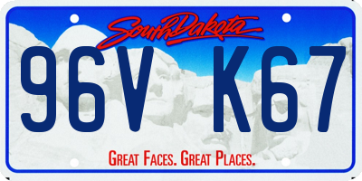 SD license plate 96VK67