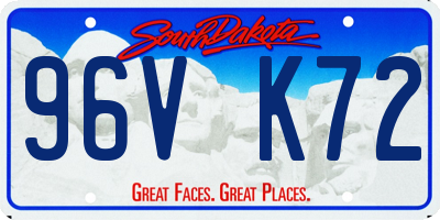 SD license plate 96VK72