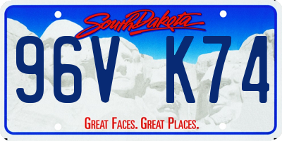 SD license plate 96VK74