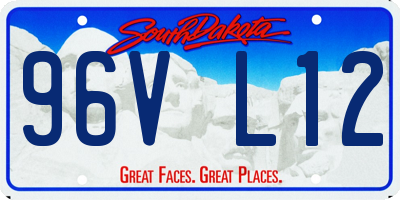 SD license plate 96VL12