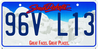 SD license plate 96VL13