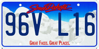 SD license plate 96VL16