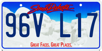 SD license plate 96VL17