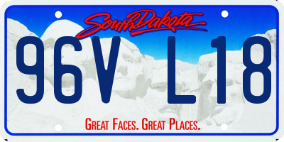 SD license plate 96VL18