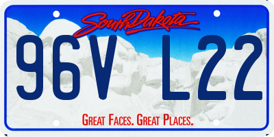 SD license plate 96VL22