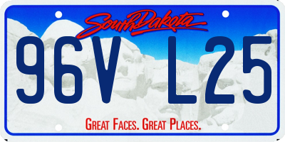 SD license plate 96VL25