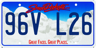SD license plate 96VL26