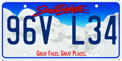 SD license plate 96VL34