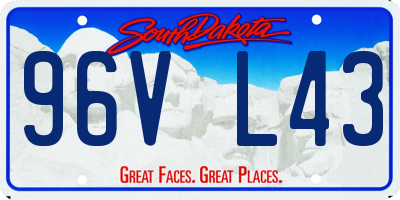 SD license plate 96VL43