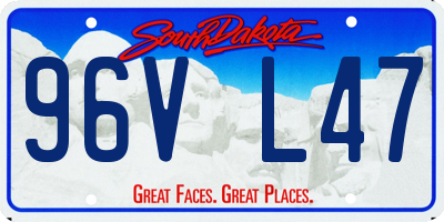 SD license plate 96VL47