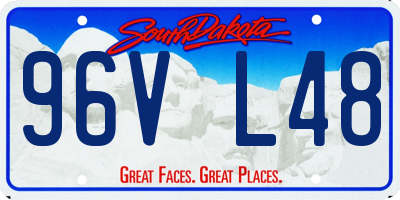 SD license plate 96VL48