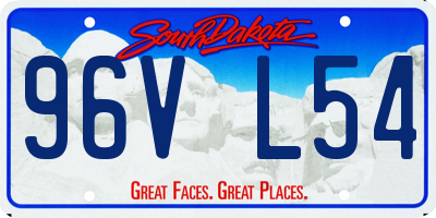 SD license plate 96VL54