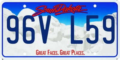 SD license plate 96VL59