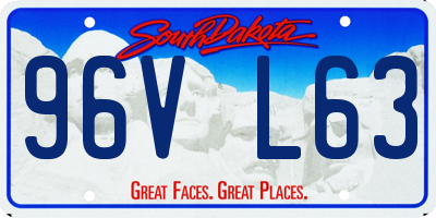 SD license plate 96VL63
