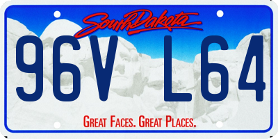 SD license plate 96VL64