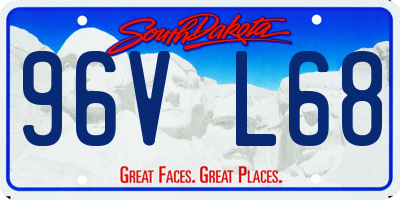 SD license plate 96VL68