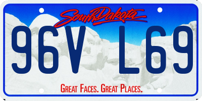 SD license plate 96VL69