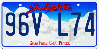 SD license plate 96VL74